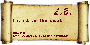 Lichtblau Bernadett névjegykártya